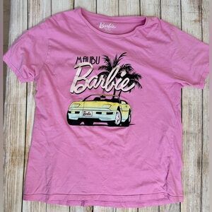 Barbie Malibu Pink Tee with Car Graphic